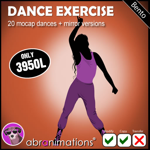 Second Life Marketplace Dance Exercise Pack 20 Animations